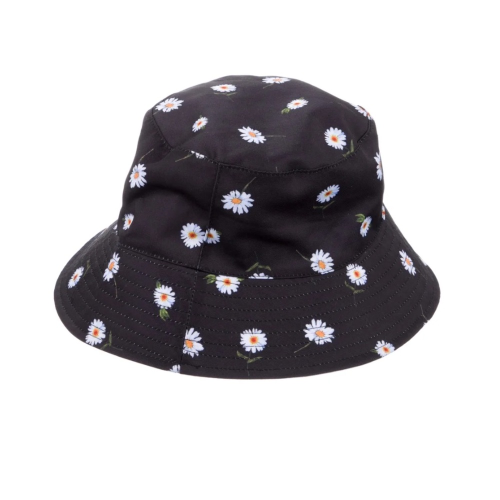 ALICE + OLIVIA Reversible Floral Black & White Bucket Hat NWT